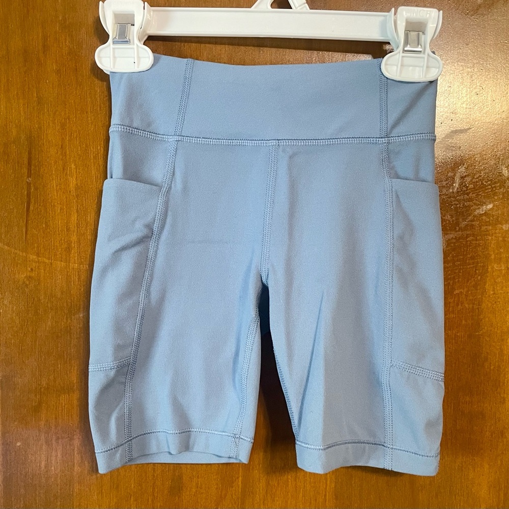 Athleta Girl Blue High Waist Performance Shorts